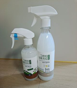 [엠메이데이] 그린티 피톤치드 감쪽같이 500ml + 손소독액 50ml — 5점을 준 리뷰어가 2021년 12월 올린 사용 사진