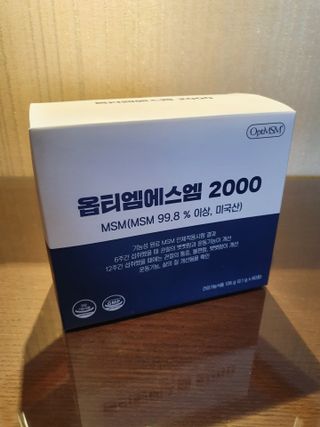바른비타민 옵티엠에스엠2000 1박스 60포 관절 연골 복합건강기능식품 — 5점을 준 리뷰어가 2021년 6월 올린 사용 사진