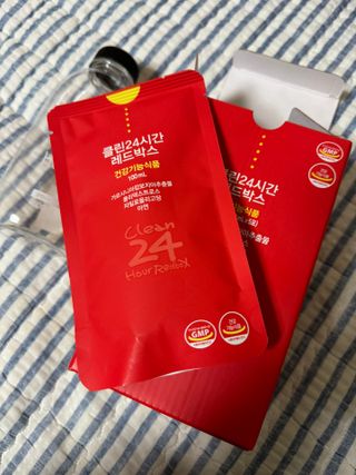 클린24시간 레드박스 1BOX(5포) + 전용보틀(500ml) — 5점을 준 리뷰어가 2024년 2월 올린 사용 사진