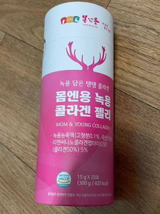 [몸엔용] 녹용 담은 탱탱 콜라겐 녹용 콜라겐 젤리 15g x 20포 — 5점을 준 리뷰어가 2022년 4월 올린 사용 사진