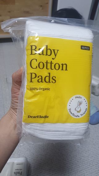 디어엘로디 프리미엄 유기농 베이비 솜티슈 40매 3 + 1 PACK — 5점을 준 리뷰어가 2021년 3월 올린 사용 사진