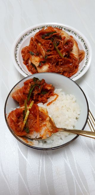 셰프애찬 알배기 겉절이 김치 1kg — 5점을 준 리뷰어가 2022년 10월 올린 사용 사진
