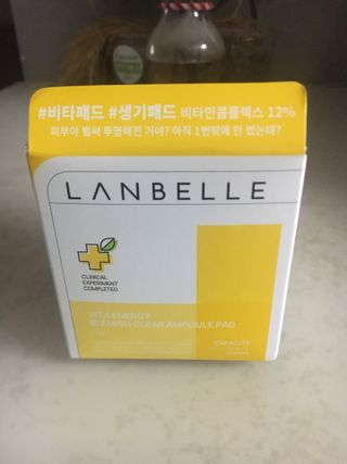 랑벨 비타 에너지 잡티 앰플 패드 65매 (투명하고 밝은 얼굴 광채패드) — 5점을 준 리뷰어가 2022년 4월 올린 사용 사진