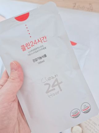 클린24시간 1BOX(5포) + 전용보틀(500ml) — 5점을 준 리뷰어가 2023년 7월 올린 사용 사진