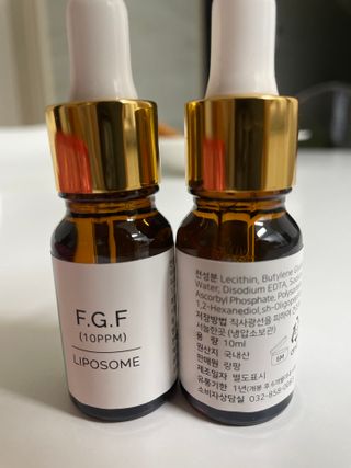 랑팡 EGF+FGF 10ppm 리포좀 앰플 원액 10ml — 5점을 준 리뷰어가 2021년 11월 올린 사용 사진