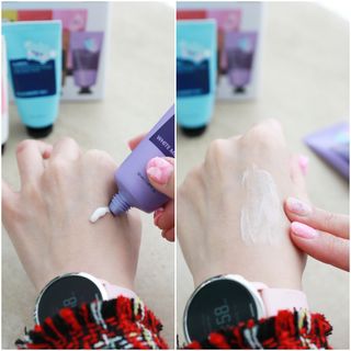 쿤달 BT21 시어버터 앤 마카다미아 퓨어 핸드크림 50ml 7구 기프트 세트 — 5점을 준 리뷰어가 2021년 3월 올린 사용 사진