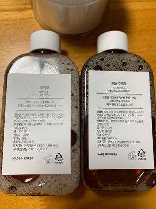 랑팡 병풀추출물150ml+어성초추출물150ml+스킨빅패드60매 — 5점을 준 리뷰어가 2021년 10월 올린 사용 사진