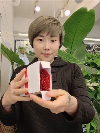 이너미인 석류 콜라겐 스틱 — 5점을 준 리뷰어가 2021년 1월 올린 사용 사진