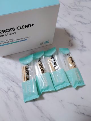 페페로니 클린플러스 덴탈치킨껌 10g x 14p — 2점을 준 리뷰어가 2021년 7월 올린 사용 사진