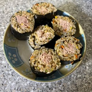 해풀잎 누구나 김밥*1ea [(혼합야채 35g *1ea,  김밥김 (5g, 5ea),  양념간장 (6g, 5ea), 참기름(5g, 2ea)] — 5점을 준 리뷰어가 2022년 7월 올린 사용 사진