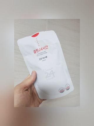 클린24시간 1BOX(5포) + 전용보틀(500ml) — 5점을 준 리뷰어가 2022년 10월 올린 사용 사진