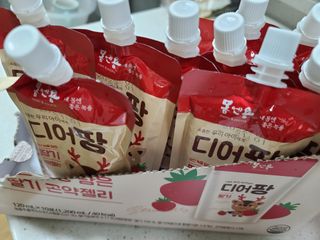 [몸엔용] 우리 아이 건강간식, 달콤한 녹용곤약젤리 디어팡 4종 — 5점을 준 리뷰어가 2021년 8월 올린 사용 사진