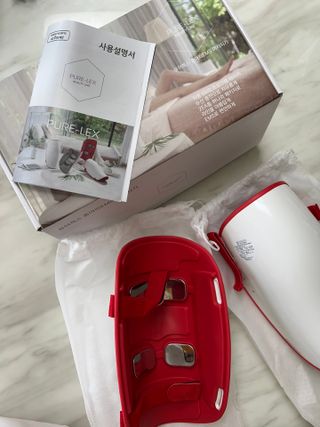 퓨어렉스 무선 종아리 EMS온열 마사지기 뷰티라인 BEAUTY LINE — 5점을 준 리뷰어가 2022년 8월 올린 사용 사진