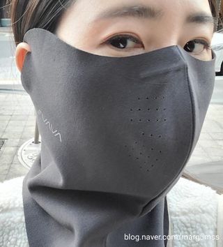 [AVAVE] 어베이브 올인원히트 스포츠 골프 방한 넥워머 마스크 — 5점을 준 리뷰어가 2024년 1월 올린 사용 사진