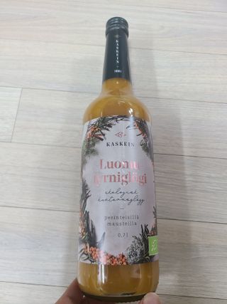 H365 [Kaskein Luomutyrniglögi] 핀란드 전통 무알콜 멀드와인 시벅톤 글로기 — 5점을 준 리뷰어가 2021년 5월 올린 사용 사진