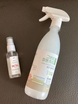 [엠메이데이] 그린티 피톤치드 감쪽같이 500ml + 손소독액 50ml — 5점을 준 리뷰어가 2022년 2월 올린 사용 사진