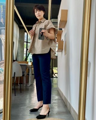 비클리프 여성 성수동 수제화 에나멜 구두 슬링백 7cm — 5점을 준 리뷰어가 2022년 6월 올린 사용 사진