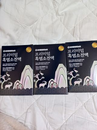 참앤들황토농원 국내산 흑염소를 정성스럽게 담은, 프리미엄 흑염소 진액 70ml x 30포 1박스 — 5점을 준 리뷰어가 2023년 1월 올린 사용 사진