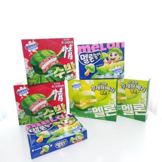 2024 오리온 여름한정판 초코파이 수박 / 후레쉬베리 멜론 / 멜론송이 — 5점을 준 리뷰어가 2024년 7월 올린 사용 사진