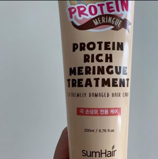 썸헤어 / SUMHAIR 썸헤어 프로틴 리치 머랭 트리트먼트 극손상모 전용 케어 — 5점을 준 리뷰어가 2021년 5월 올린 사용 사진