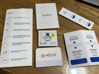 아클리브 Premium 항균 항바이러스 액정 보호필름(iPhone) — 5점을 준 리뷰어가 2022년 2월 올린 사용 사진