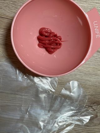 [유니프] 헤어 샤이니 핑크 컬러 트리트먼트 500g — 2.5점을 준 리뷰어가 2023년 11월 올린 사용 사진