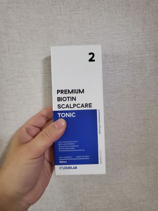 클라우드랩 프리미엄 비오틴 스칼프 케어 토닉 — 4점을 준 리뷰어가 2021년 5월 올린 사용 사진