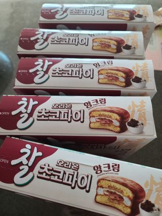 찰초코파이 앙크림 찰 초코파이 정 앙크림 — 5점을 준 리뷰어가 2020년 12월 올린 사용 사진