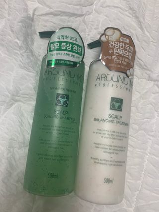 어라운드미 [어라운드 미] 탈모 증상 완화 스칼프 샴푸 + 두피 영양 공급 트리트먼트 — 3.5점을 준 리뷰어가 2021년 8월 올린 사용 사진