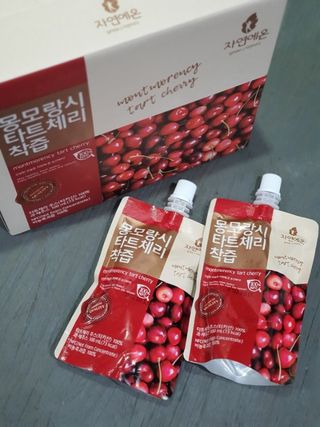 자연에온 몽모랑시 타트체리 착즙 100mL 10개입 2BOX — 5점을 준 리뷰어가 2021년 1월 올린 사용 사진