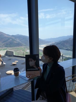 애니가드 셋업메베마스크 (대형 4컬러 + 중형 4컬러) — 5점을 준 리뷰어가 2022년 3월 올린 사용 사진