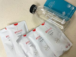 클린24시간 1BOX(5포) + 전용보틀(500ml) — 5점을 준 리뷰어가 2023년 7월 올린 사용 사진