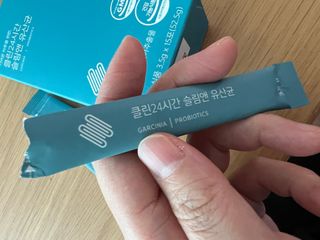 클린24시간 슬림앤유산균 1박스 (3.5g X 15포) — 5점을 준 리뷰어가 2022년 9월 올린 사용 사진