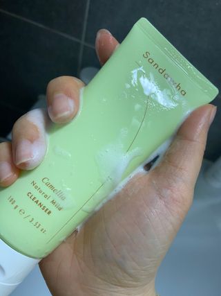 스킨큐어 산다화 울트라 젠틀 약산성 세안제 — 5점을 준 리뷰어가 2023년 3월 올린 사용 사진