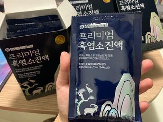 참앤들황토농원 국내산 흑염소를 정성스럽게 담은, 프리미엄 흑염소 진액 70ml x 30포 1박스 — 5점을 준 리뷰어가 2023년 1월 올린 사용 사진
