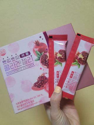 헬스업_쁘띠쁘띠석류콜라겐젤리_20g x 14포 — 5점을 준 리뷰어가 2021년 2월 올린 사용 사진