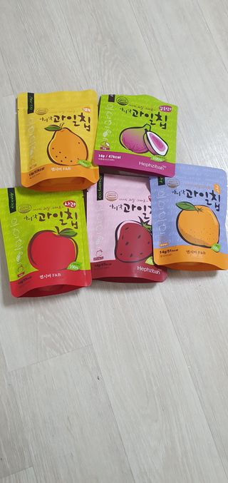 아비삭과일칩 5종 /딸기,사과,배,귤,무화과 5종 — 5점을 준 리뷰어가 2021년 6월 올린 사용 사진