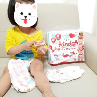 킨도 프리미엄 에어드라이v2 팬티형 기저귀 — 5점을 준 리뷰어가 2021년 6월 올린 사용 사진