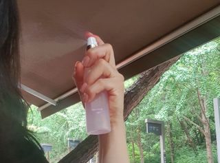 멈칫 X 최준 헤어 앤 바디미스트 소프트블루솝, 마젠타레이디 2종 — 5점을 준 리뷰어가 2021년 8월 올린 사용 사진