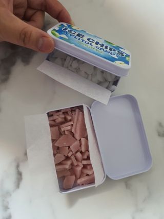 [아이스칩스] 무설탕 비건 자일리톨 캔디 7종 2개기준 — 2.5점을 준 리뷰어가 2021년 6월 올린 사용 사진