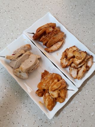 굽네몰 [굽네] 소스가 맛있는 닭가슴살 슬라이스 4종 — 5점을 준 리뷰어가 2021년 4월 올린 사용 사진