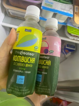 더그레잇티 콤부차 [매일유업] 더그레잇티 44kcal 콤부차 300ml *12개입 (오리지널 6개+베리리치 6개) — 5점을 준 리뷰어가 2023년 8월 올린 사용 사진