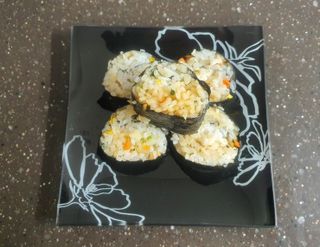 해풀잎 누구나 김밥*1ea [(혼합야채 35g *1ea,  김밥김 (5g, 5ea),  양념간장 (6g, 5ea), 참기름(5g, 2ea)] — 5점을 준 리뷰어가 2022년 5월 올린 사용 사진