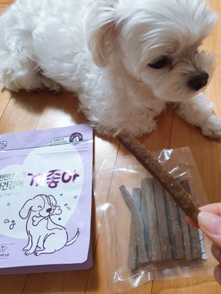 My Pet Care 천연단백질 눈건강에 개좋아 — 5점을 준 리뷰어가 2021년 1월 올린 사용 사진