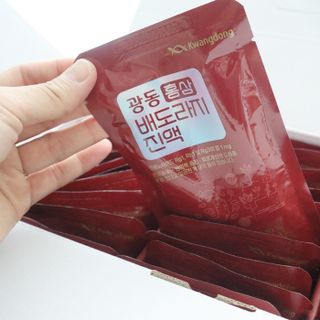 광동생활건강 프리 [광동] 홍삼 배도라지진액 (102mL*30포) — 5점을 준 리뷰어가 2025년 5월 올린 사용 사진