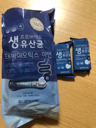 서울약사신협_프로바이오 생유산균 2.5g 160포 — 5점을 준 리뷰어가 2021년 7월 올린 사용 사진