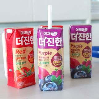 [롯데칠성] 야채듬뿍 더'진한 [롯데칠성] 야채는 이제 COLORFULL! 야채듬뿍  더 진한 레드 4개 +퍼플 4개 (총 8개) — 5점을 준 리뷰어가 2023년 6월 올린 사용 사진