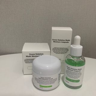 [녹산] 그린 솔루션 멀티 수분 앰플 + 그린 솔루션 멀티 수분크림 — 5점을 준 리뷰어가 2022년 10월 올린 사용 사진