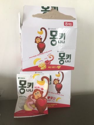 폭신 쫄깃 식감 로맨스, 몽키나나 젤리 8봉지 — 5점을 준 리뷰어가 2021년 3월 올린 사용 사진