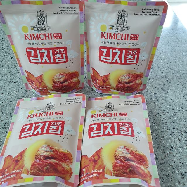 건조김치칩 4봉지 구성 리뷰 사진
